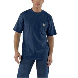 Carhartt | Navy Loose Fit Heavyweight Short Sleeve Pocket T-Shirt | Size Large